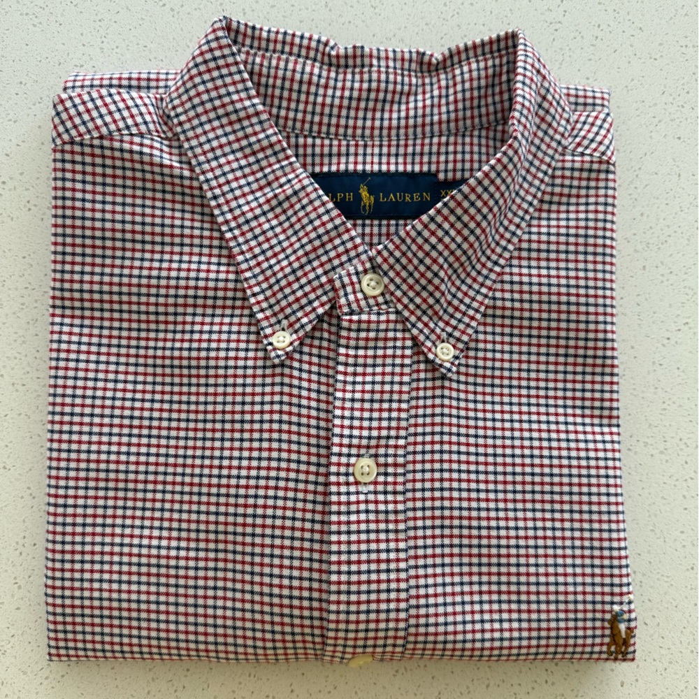 Brooks Brothers Red and Blue Casual Button Down Shirt